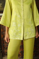 Green Tonal Embroidered Set