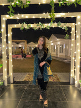 Aafreen Black Velvet Embroidered Set