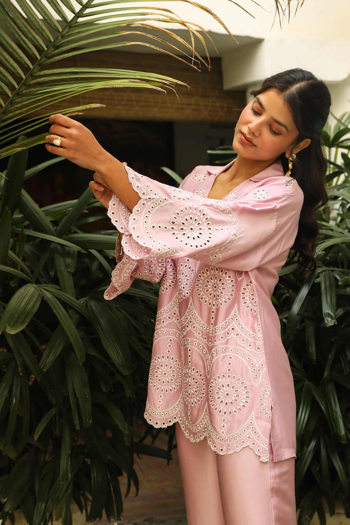 PINK DELIGHT EMBROIDERED CO-ORD SET – INCHING INDIA