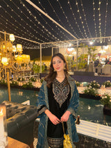 Aafreen Black Velvet Embroidered Set