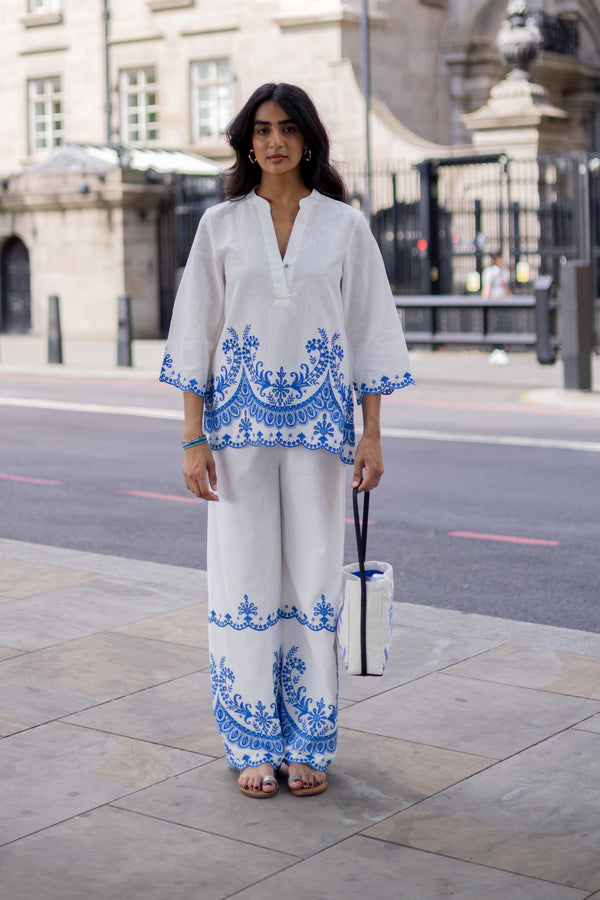 Azure Broderie White Set