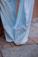 Light Blue Embroidered Farshi Salwar Set