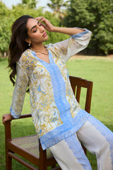 Mehak Lavender Blue Printed Set