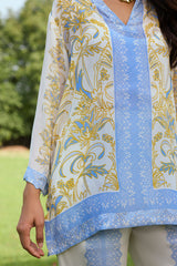 Mehak Lavender Blue Printed Set