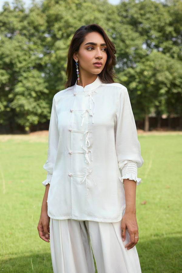 Cream Ombre Farshi Salwar Set