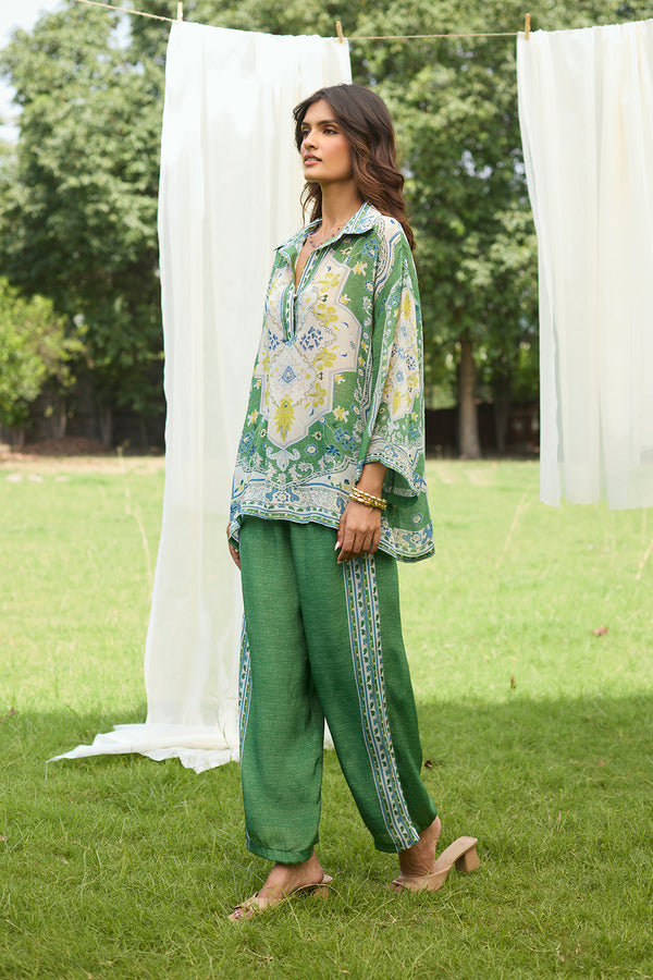 Mehak Green Print Set