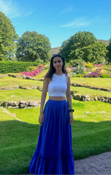 Blue Broderie Skirt