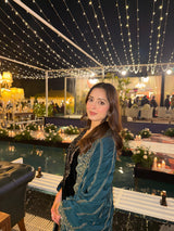 Aafreen Black Velvet Embroidered Set