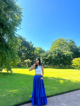 Blue Broderie Skirt