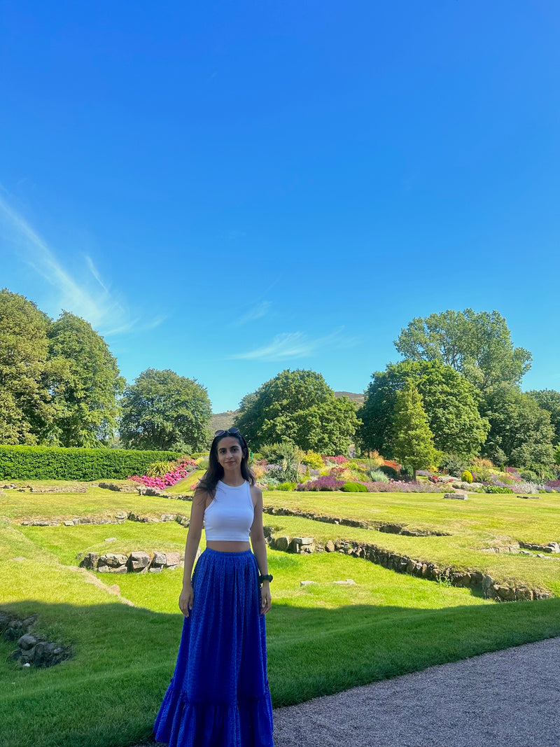 Blue Broderie Skirt