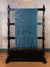 Blue Metallic Paisley Shimmer Stole | Gift Box for Weddings