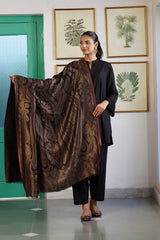 Bronze Paisley Double Sided Shawl | Luxury Wedding Gift