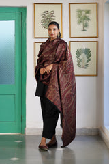 Bronze Paisley Double Sided Shawl | Luxury Wedding Gift