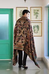 His & Her Paisley Woven Shawl Combo – Jewel-Tone Paisley Shawls for Wedding Gifting