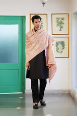 Pink Melange Embroidered Shawl | Gifts for Brides