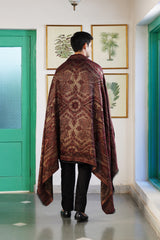 Bronze Paisley Double Sided Shawl | Luxury Wedding Gift