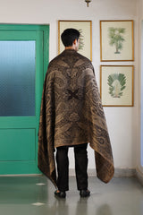 Double Sided Bronze Paisley Shawl for Men