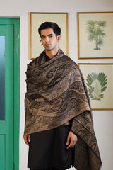 Double Sided Bronze Paisley Shawl for Men