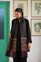 Gift for Him | Black Woven Stole | Winter Stole for Men