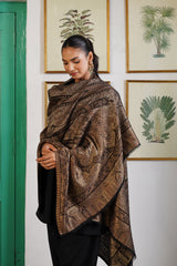Double Sided Bronze Paisley Shawl for Women