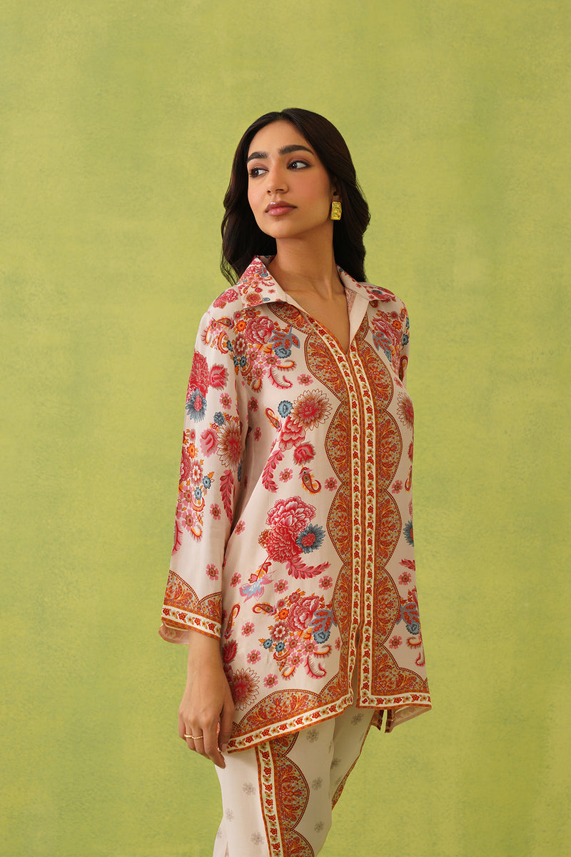 Noor Cream Paisley Printed Set