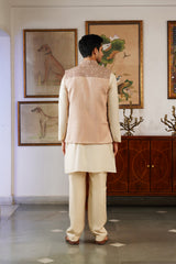 NaazEmbroidered Self Diamond Jacket with Kurta & Pant