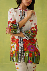 Floral Brushstroke Printed Set- Inchingindia