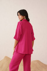 Hot Pink Cutwork Co-ord Set Online India 