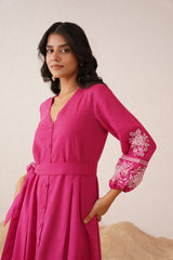 Hot Pink Cross Stitch Dress