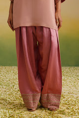 silk farshi salwar, embroidery hem