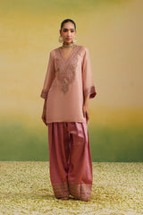 Naaz pink tissue farshi salwar set