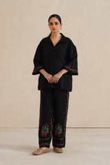 Mehak Black Cross Stitch Co-ord Set
