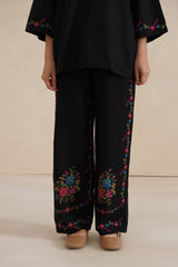Mehak Black Cross Stitch Co-ord Set