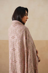 Mélange Pastel Pink Paisley-Jaal Shawl For Women