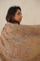 Light-Mustard Jamawar Stole For Women