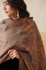 Vintage Motif Zari Shawl For Women — Premium Corporate Gift