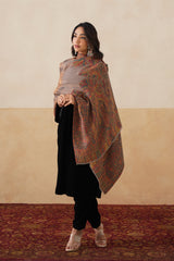 Vintage Motif Zari Shawl For Women — Premium Corporate Gift