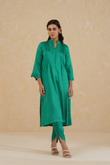 Emerald Green Embroidered Dhoti Set for women