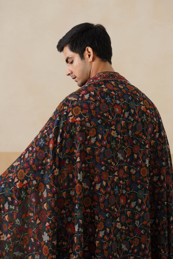 Gulistan Classic Kani Pashmina Shawl (Black)