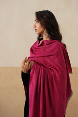His & Her Double Sided Stole Set – Green & Pink Solid Wool Stole for Wedding Gifting and Corporate Gifting