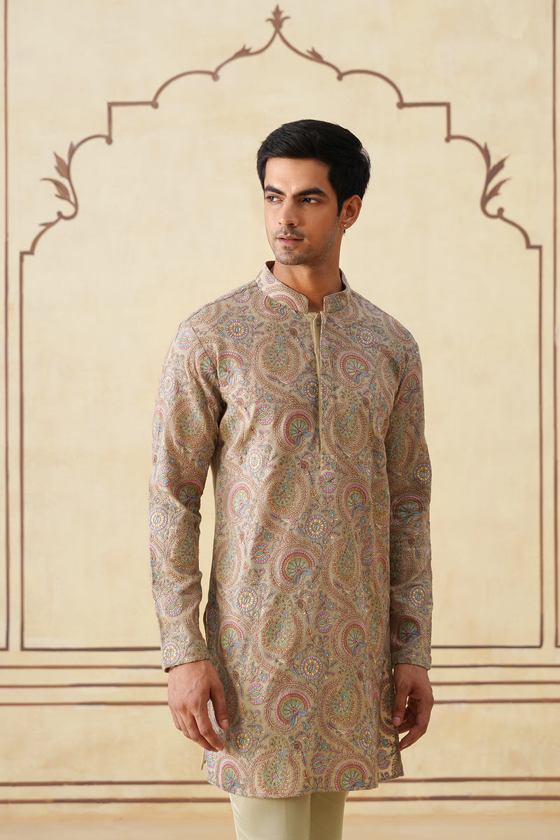 Meher Mint Green Embroidered Kurta Pant