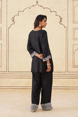 Meher Black Embroidered Farshi Salwar Set