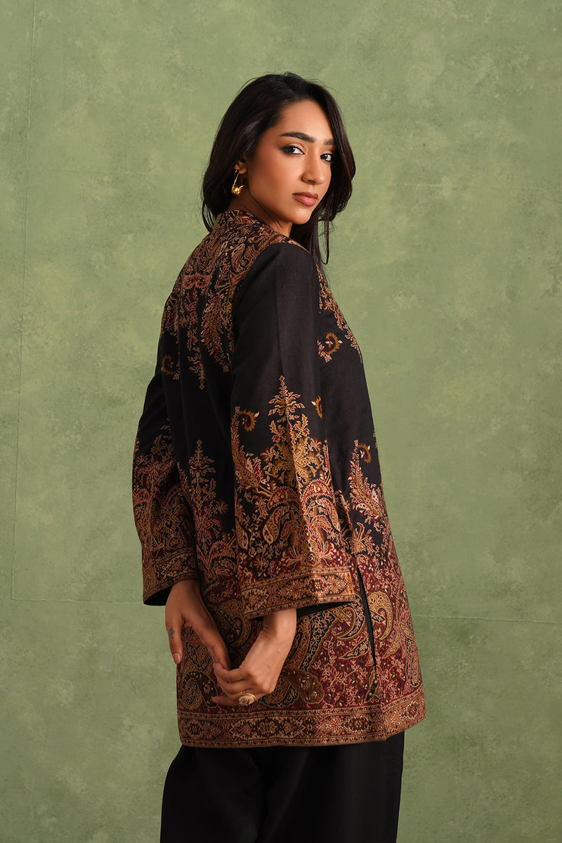 Aafreen Black Woven Set
