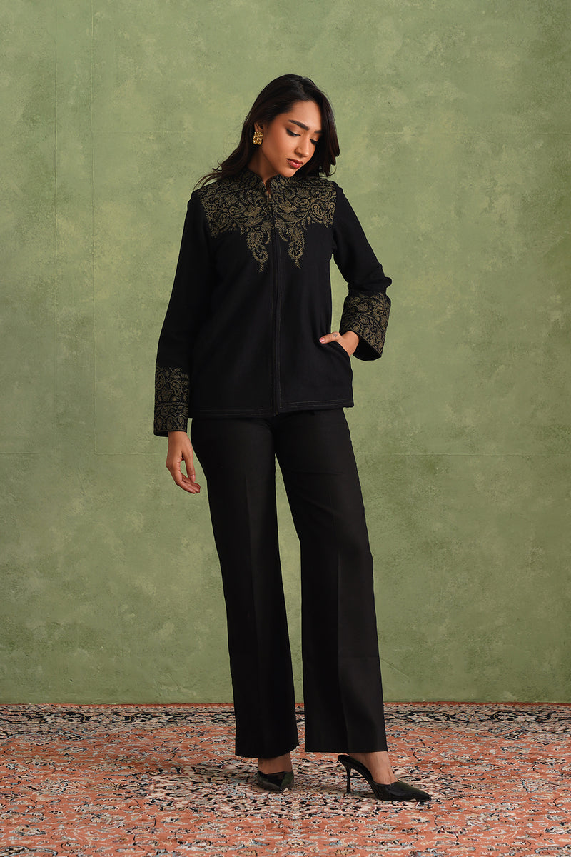 Merino Wool Black Jacket