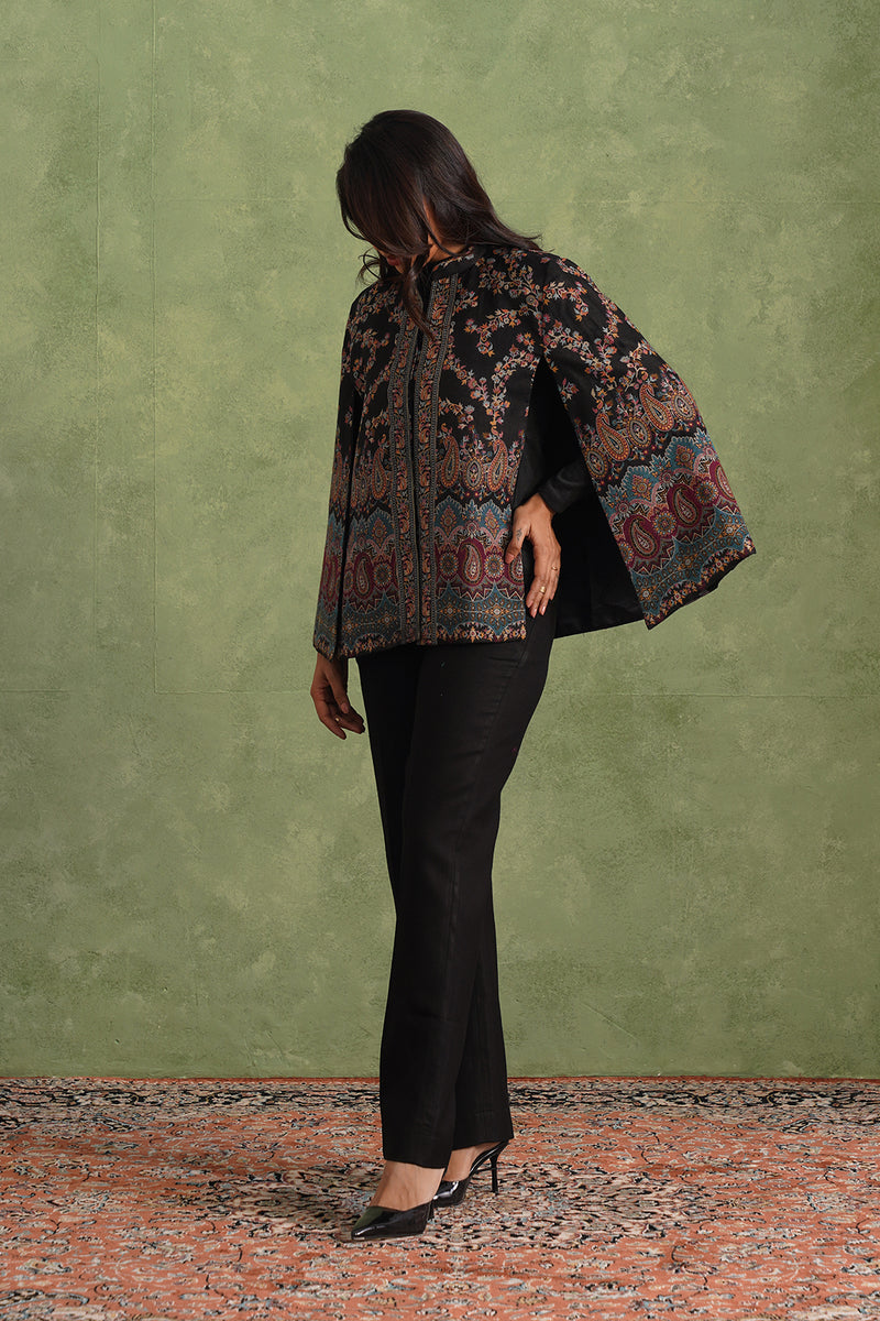 Aafreen Paisley Open Cape