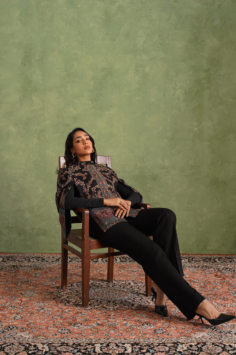 Aafreen Paisley Open Cape