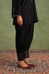 Aafreen Black Embroidered Harem Set