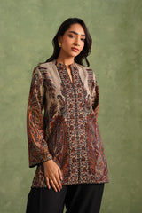 Cream Woven Dhoti Set