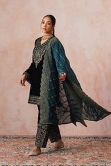 Aafreen Black Velvet Embroidered Set