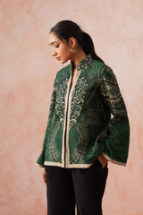 Bottle Green Woven Coat